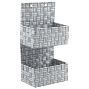 Set di 6 Portaoggetti Parete A Due Piani In Pp Intrecciato Grigio
25x15x11/48
