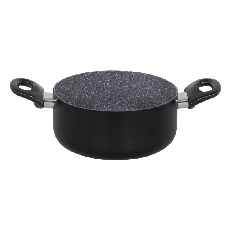 Set di 2 Batterie 7pz Gaia alluminio fondo induzione effetto marmo