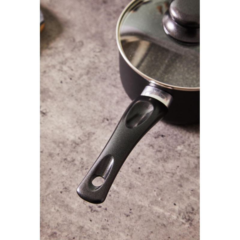 Set di 2 Batterie 7pz Gaia alluminio fondo induzione effetto marmo