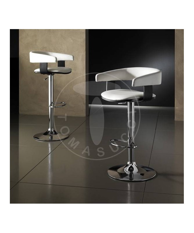 Sgabello in pelle ecologica Casting White - set da 2 bianco