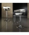 Sgabello in pelle ecologica Casting White - set da 2 bianco