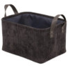 Set di 6 Cesti porta tutto Micol Grigio Scuro 36x26x19cm Velluto A Coste
