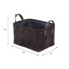 Set di 6 Cesti porta tutto Micol Grigio Scuro 36x26x19cm Velluto A Coste