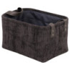 Set di 6 Cesti porta tutto Micol Grigio Scuro 33x23x18cm Velluto A Coste