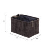 Set di 6 Cesti porta tutto Micol Grigio Scuro 33x23x18cm Velluto A Coste