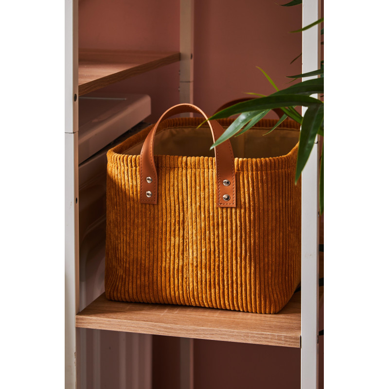 Set di 6 confezioni 3 Ceste Porta Tutto Micol Terracotta velluto