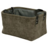 Set 6 cesti porta tutto Micol verde velluto a coste 33x23x18cm