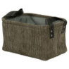 Set 6 cesti porta tutto Micol verde velluto a coste 30x20x16cm