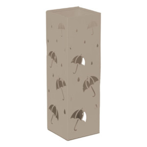 Set di 6 Portaombrello Megha 15x15x48cm In Ferro Battuto Tortora Opaco