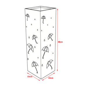 Zoom Set di 6 Portaombrello Megha 15x15x48cm In Ferro Battuto Tortora Opaco