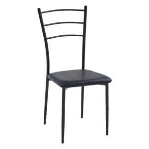 Zoom Set di 6 Sedie New Marta In Pvc Nero Dim 41x48x92cm