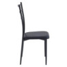 Set di 6 Sedie New Marta In Pvc Nero Dim 41x48x92cm