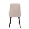 Set 4 sedie Chantal tessuto beige gambe nere opaco moderne casa