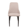 Set 4 sedie Chantal tessuto beige gambe nere opaco moderne casa