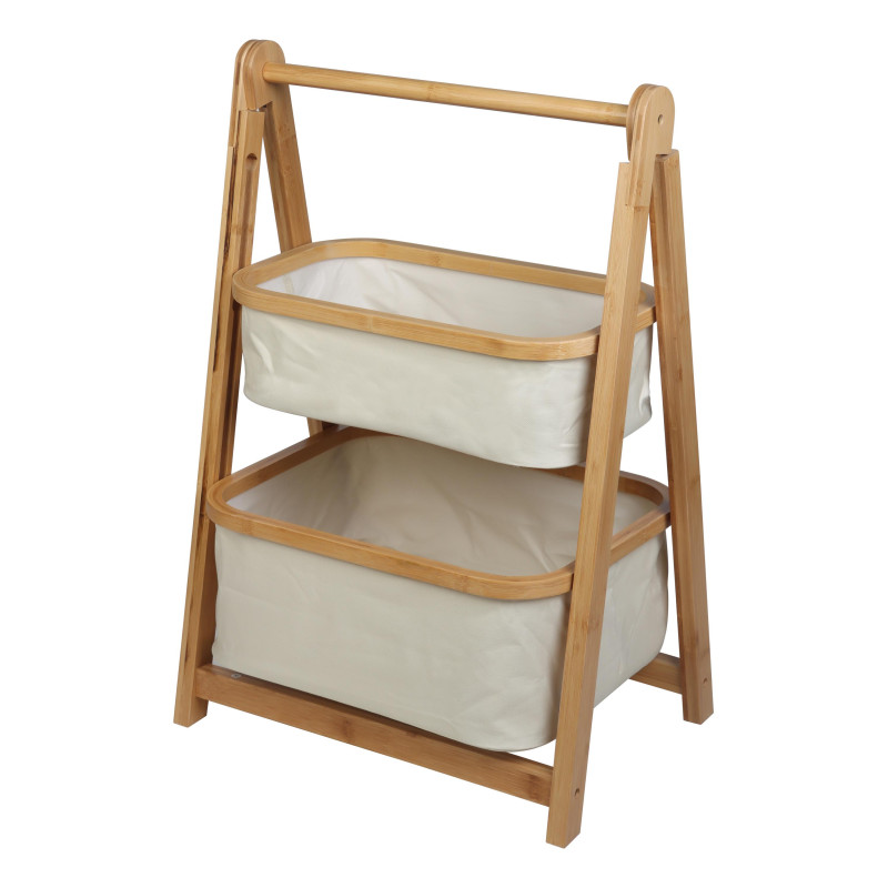 Set 6 scaffali portaoggetti 2 ripiani Nakhon H68 beige salvaspazio