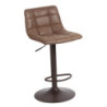 Set 2 sgabelli Clayton PU marrone base marrone regolabili moderni