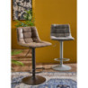 Set 2 sgabelli Clayton PU marrone base marrone regolabili moderni