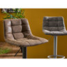 Set 2 sgabelli Clayton PU marrone base marrone regolabili moderni