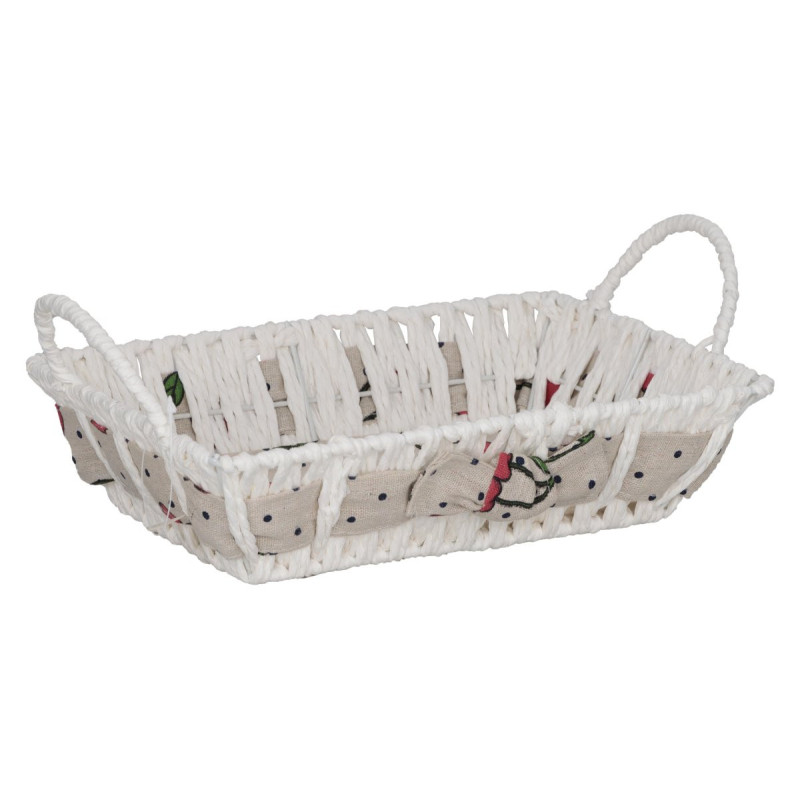 Set 6 cestini rettangolari Cherry filo ferro e carta 26x19cm pratici