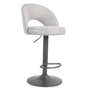 Set di 2 Sgabelli Blake In Tessuto Grigio Medio Base Grigia Dimensione 47x49x89-109cm