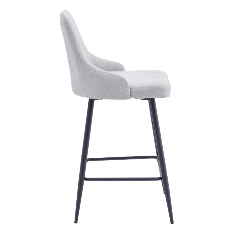 Set di 4 sgabelli Chantal tessuto beige imbottiti 47x52,5x100cm