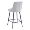 Set di 4 sgabelli Chantal tessuto beige imbottiti 47x52,5x100cm