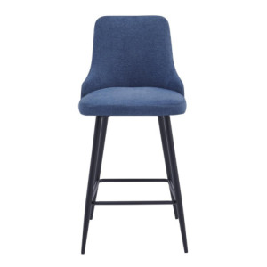 Set di 4 Sgabelli Chantal In Tessuto 320gr Blu Avio Dimensione 47x52,5x100cm
