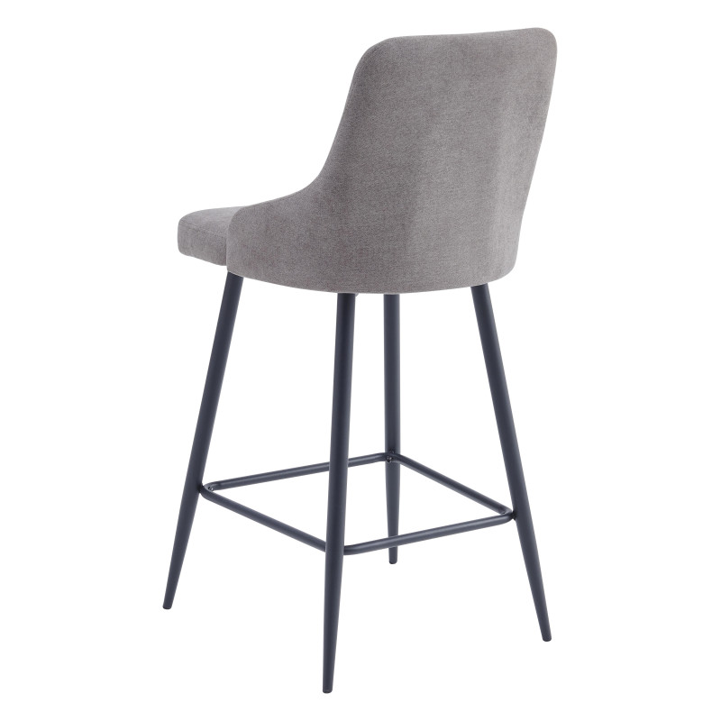 Set di 4 sgabelli Chantal tessuto tabacco imbottiti 47x52,5x100cm