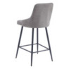 Set di 4 sgabelli Chantal tessuto tabacco imbottiti 47x52,5x100cm