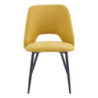 Set di 4 sedie Jamie tessuto senape imbottite 53x51x79cm moderne