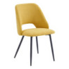 Set di 4 sedie Jamie tessuto senape imbottite 53x51x79cm moderne