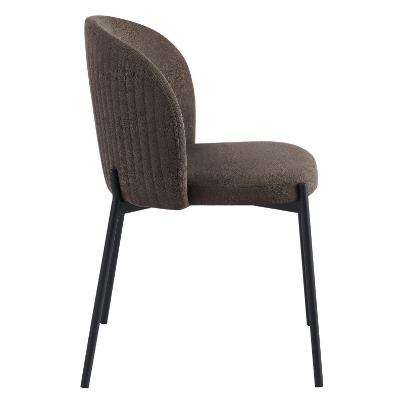 Set di 4 Sedie Shelly In Tessuto 320gr Tortora Dimensione 55x45x80cm