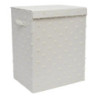 Set 6 porta biancheria pieghevole Pompon bianco 40x30x50cm pratico