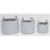 Set 18 cesti portatutto tondi Rhombus grigio con manici salvaspazio