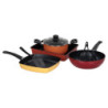 Set 2 batterie 7pz Medua Colors alluminio induzione + rostiera