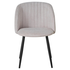 Zoom Set di 2 Poltrone Rhonda In Tessuto Beige Gambe Nere Dimensione 59 5x54 5x81 5 Cm