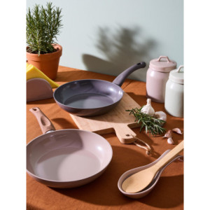 Zoom Set di 4 confezioni 2 padelle 24/28 Earth Alluminio Forgiato Fondo Induzione Int ceramico Greblon