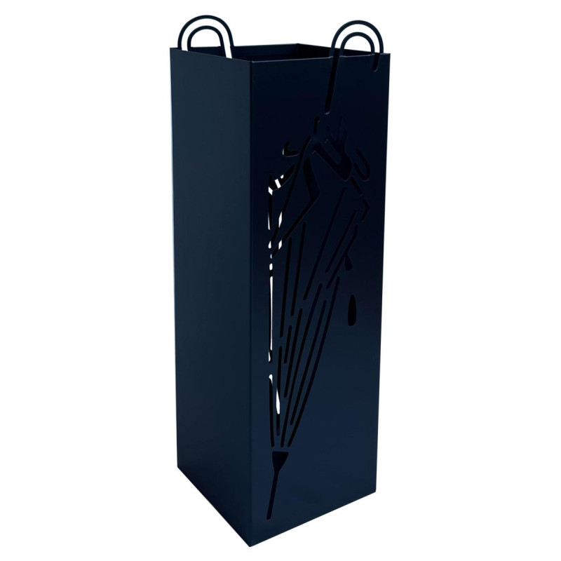 Set di 6 Portaombrello Moody 15x15x48 Cm In Metallo Nero Opaco