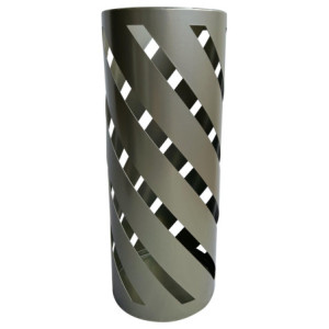 Set di 6 Portaombrello Maya 20x20x51 Cm In Metallo Champagne Lucido