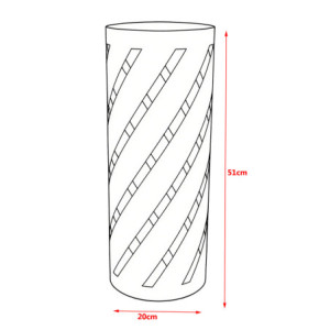 Zoom Set di 6 Portaombrello Maya 20x20x51 Cm In Metallo Champagne Lucido