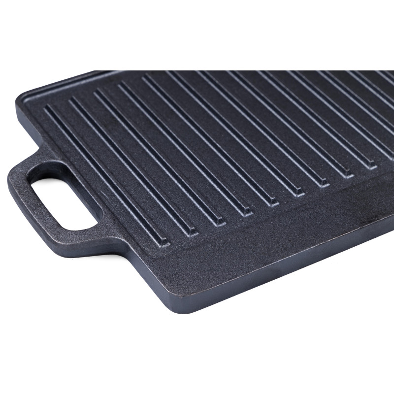 Set di 4 griglie rettangolari reverso ghisa 39,5x20cm cucina