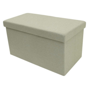 Set di 4 Cassapanche Pieghevole In Tessuto Beige 77x40x40