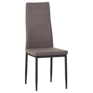 Set di 6 Sedie Dahlia In Tessuto Tortora 42x51x98,5