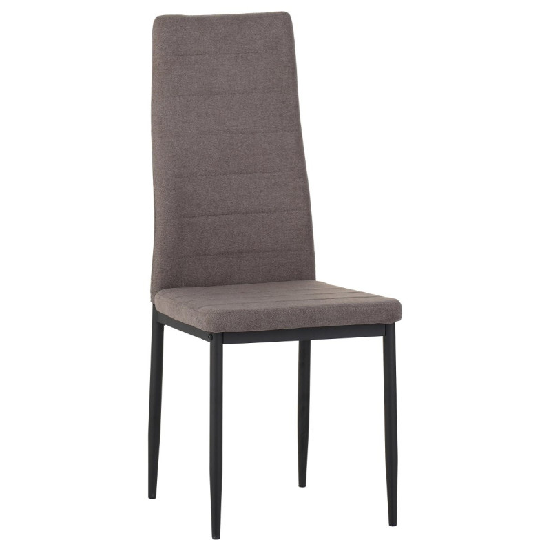 Set di 6 sedie Dahlia tessuto tortora 42x51x98,5cm moderne casa