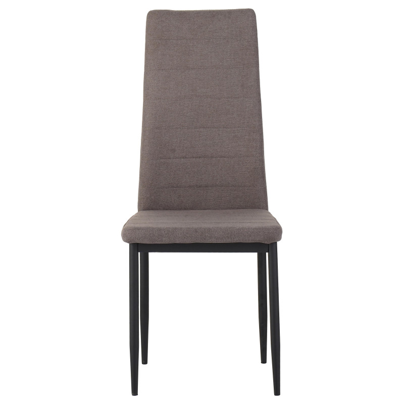 Set di 6 sedie Dahlia tessuto tortora 42x51x98,5cm moderne casa