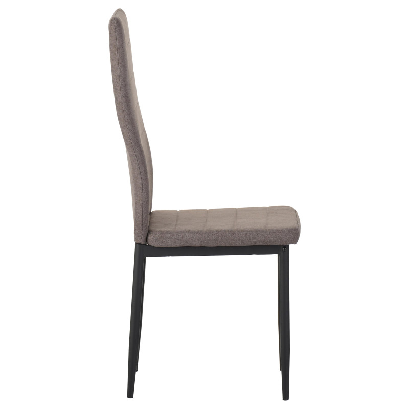 Set di 6 sedie Dahlia tessuto tortora 42x51x98,5cm moderne casa