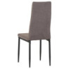 Set di 6 sedie Dahlia tessuto tortora 42x51x98,5cm moderne casa