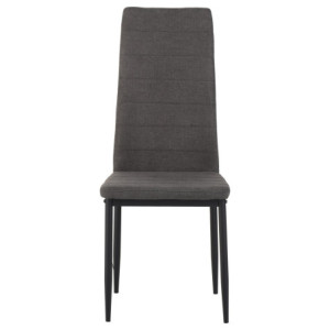 Zoom Set di 6 Sedie Dahlia In Tessuto Grigio Scuro 42x51x98,5