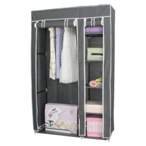 Set di 5 Armadi In Tnt 110x45x175 Cm Grigio