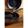 Set di 6 padelle alluminio cm28 grigio fondo induzione cucina